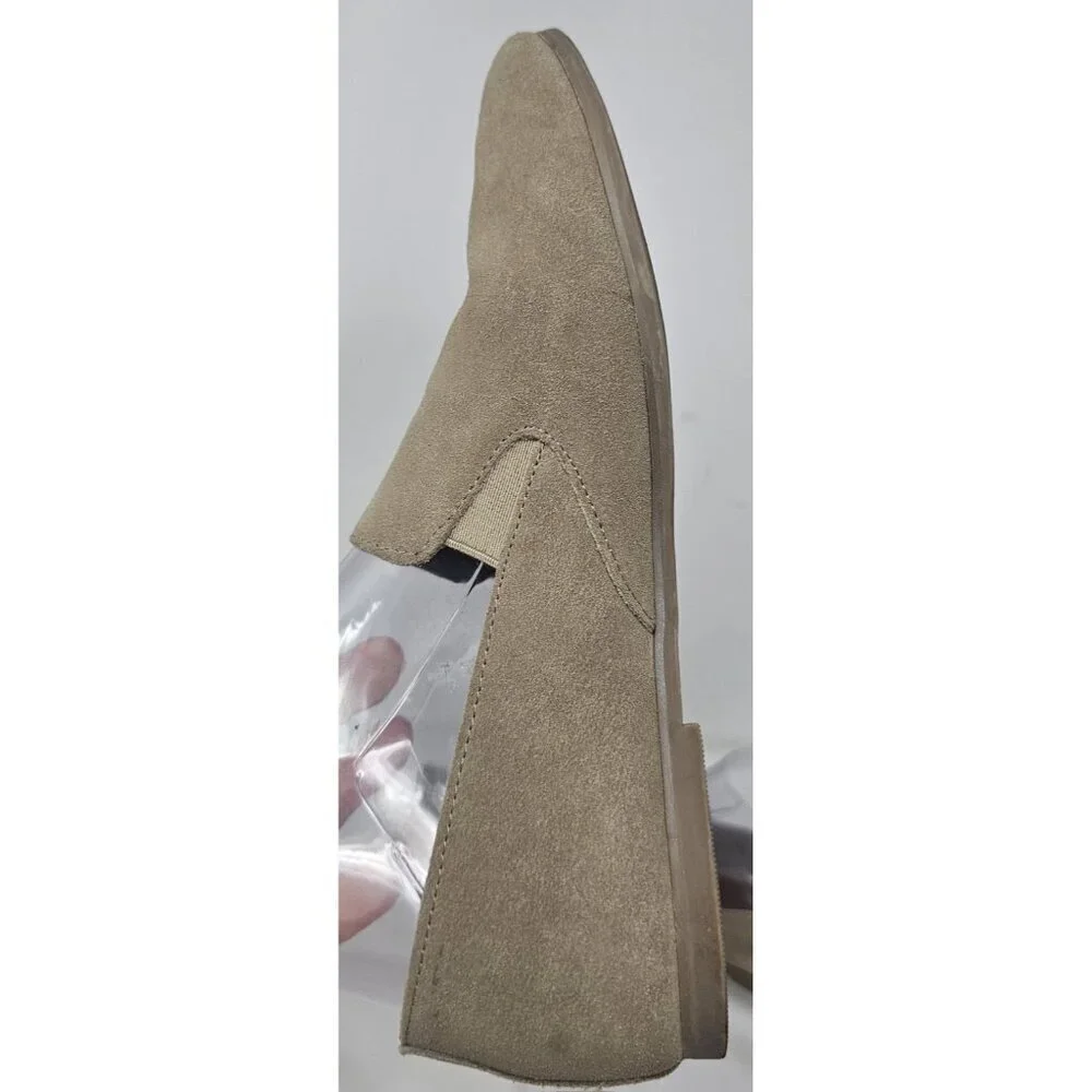 Lucky Brand Beige/Tan Suede Loafer Flats Slip On Shoes Womens Size 9